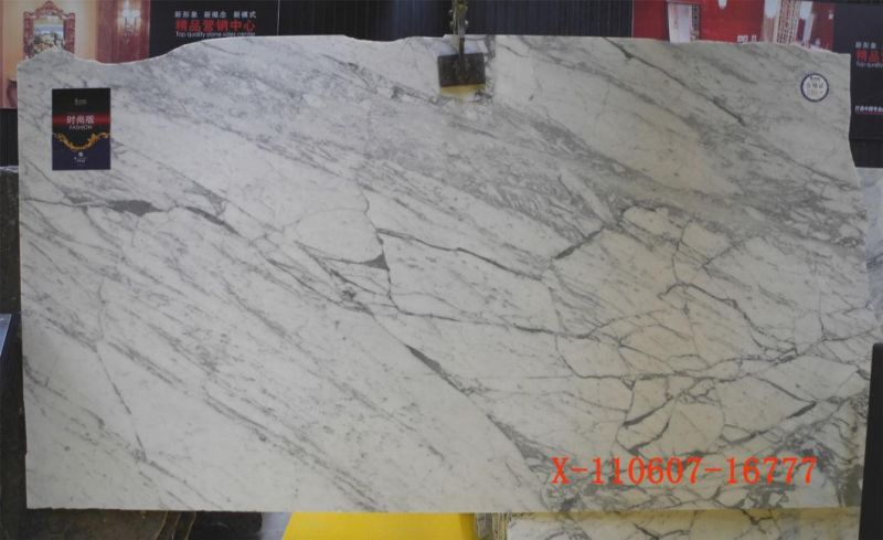 Snow White Polished Marble Slabs for Interior Flooring Wall Decoration