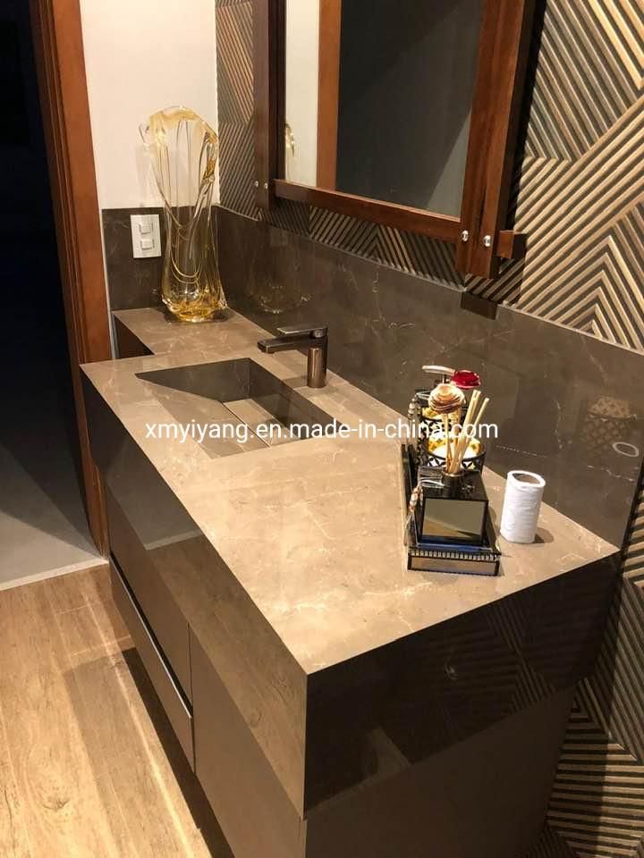 Dark Grey Marble Building Material Bathroom Polished Countertop