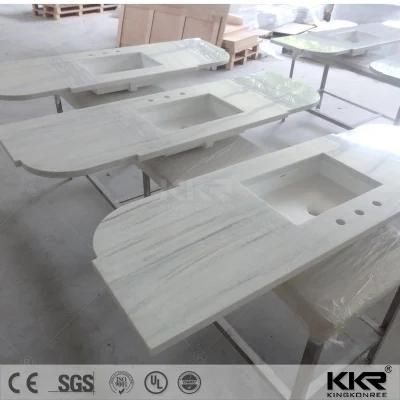 Solid Surface Bathroom Countertop Resin Stone Vanity Top