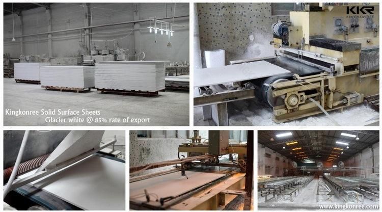 Glacier White Corian Acrylic Solid Surface Sheet for Shower Wall Panel