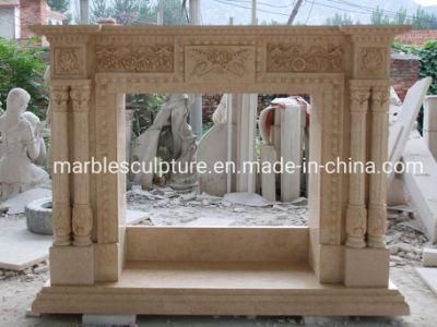 Beautiful Cheap Sculptures Marble Fireplace Home Decoration (SYMF-005)
