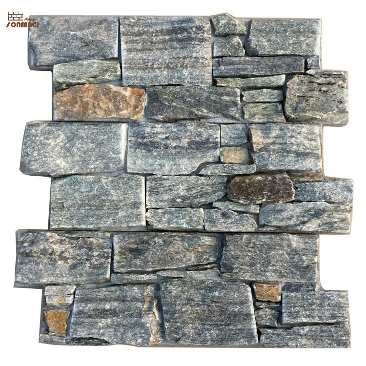 Slate Stone Cladding with Cement for Wall Decoration