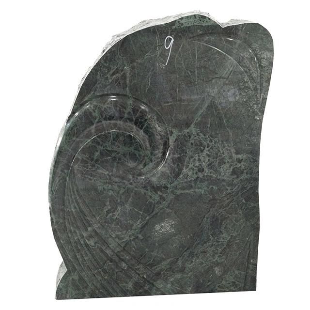 Custom Solid Picasso Green Marble Memorial Headstone for Cemetery