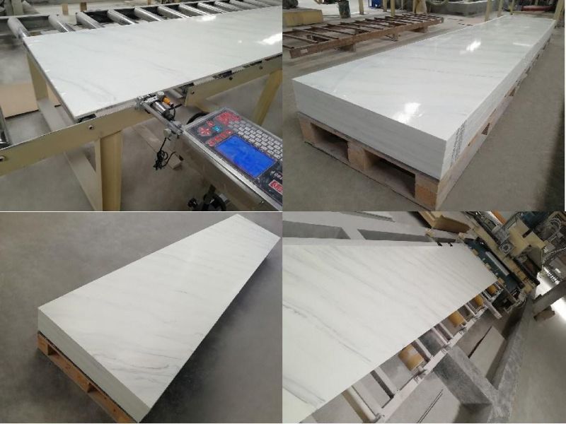 White Marble Veined Marble Look Solid Surface Acrylic Stone Sheet