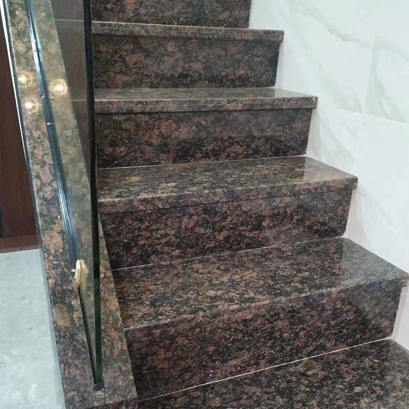 Factory British Brown Granite Stone Stairs Marble Ladder Customizable Natural Marble Stairs Marble Staircase