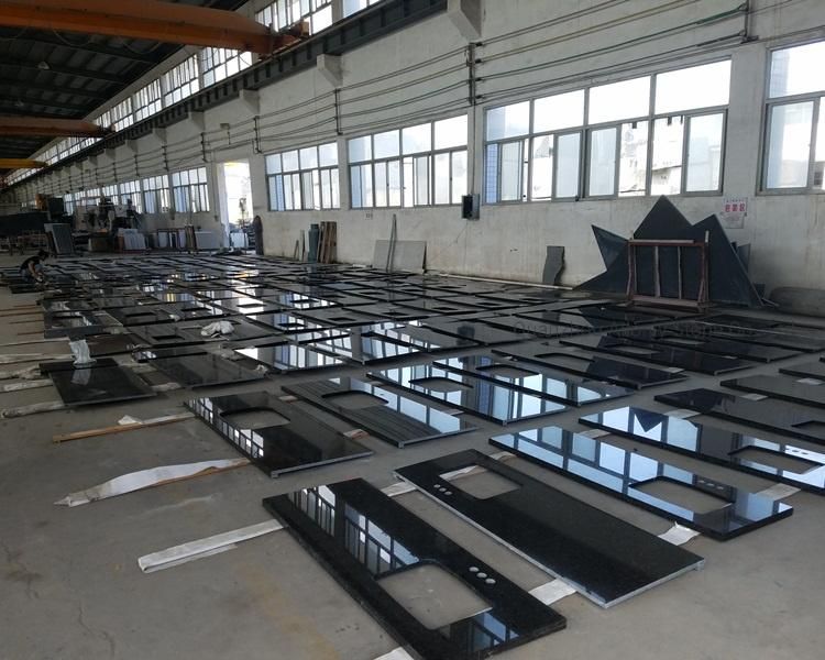 43 Inch Custom Made Natural Stone Black Pearl Granite Vanity Top for Bathroom