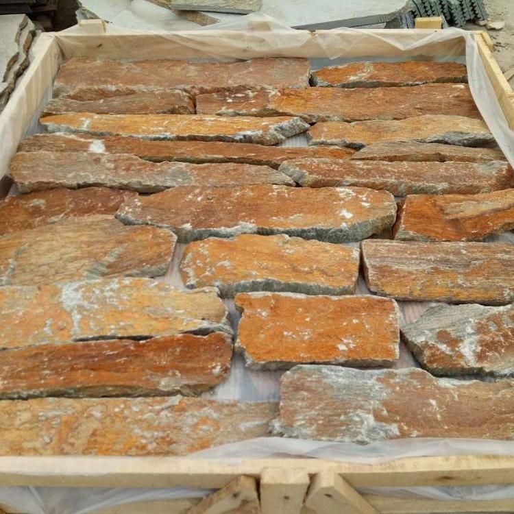 Garden Decorative Natural Rusty Quartz Wall Loose Fieldstone