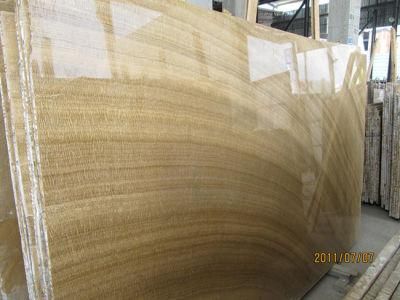 Yellow Wooden Marble, Marble Tile and Marble Slab