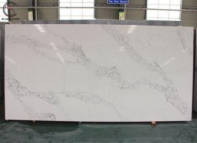 Italy Design Artificial Marble Looking Calacatta Quartz Stone for Kitchen Countertops