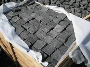 Granite Cobble Stone Black Basalt Cube Stone for Paving