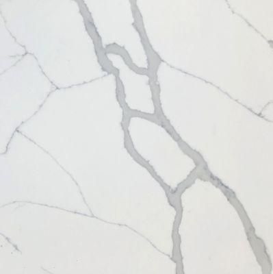 3/4 Carrara White Artificial Quartz Stone Slab for Floor Tile