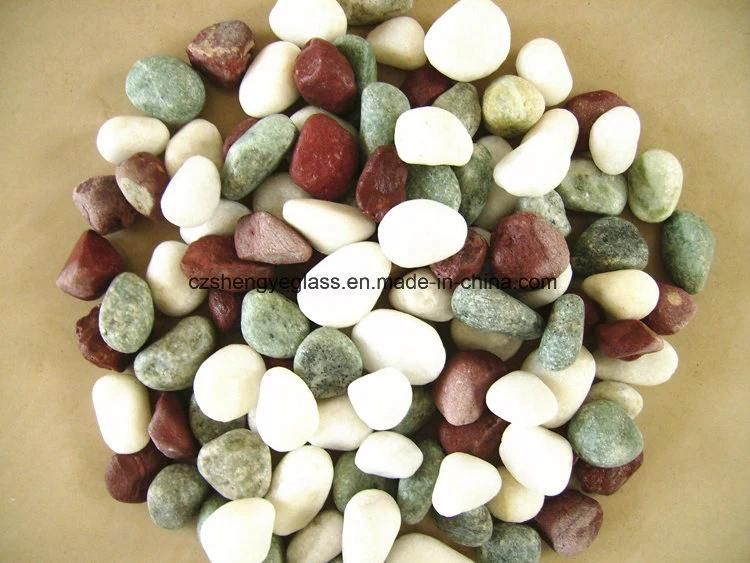 Mixed Color Natural Cobble, River Stone, Quartz Garden Pebble Stone