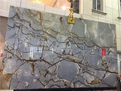 Wholesale Dark Blue Onyx Marble Veins Slab Size 15mm Thick