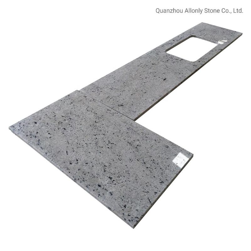 Prefab Stone Colonial White Granite Kitchen Countertop