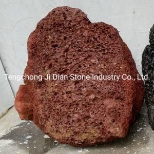Natural Burgundy Lava Stone for Landscaping Design