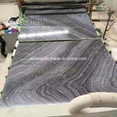 Black Ancient Wood Bookmatch Marble