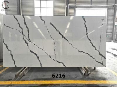 Artificial Quartz Stone Countertop Useful Quality Calacatta Slabs