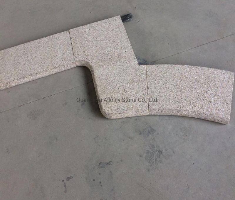 Bullnose Curved Yellow Granite G682 Swimming Pool Paver Copping
