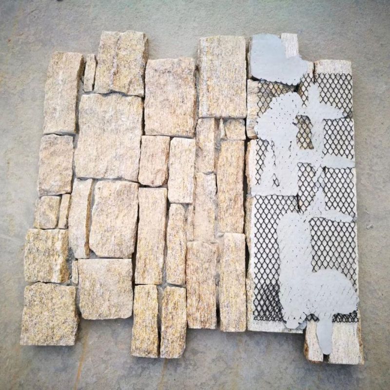 Wall Tile Building Material Ledge Stone Slate Wall Cladding Stone Back with Cement