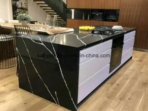 Black Calacatta Quartz Vanity Top/Countertop for Kitchen