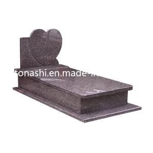 Design European Heart Headstone, Stone Monuments, Granite Gravestone for Cemetery
