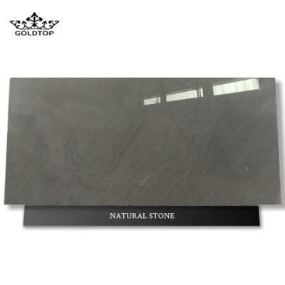 Deep Grey Marble Vein Island Worktop Bathroom Vanity Wall Panels Kitchen Countertops Natural Stone Slab Marble Tiles
