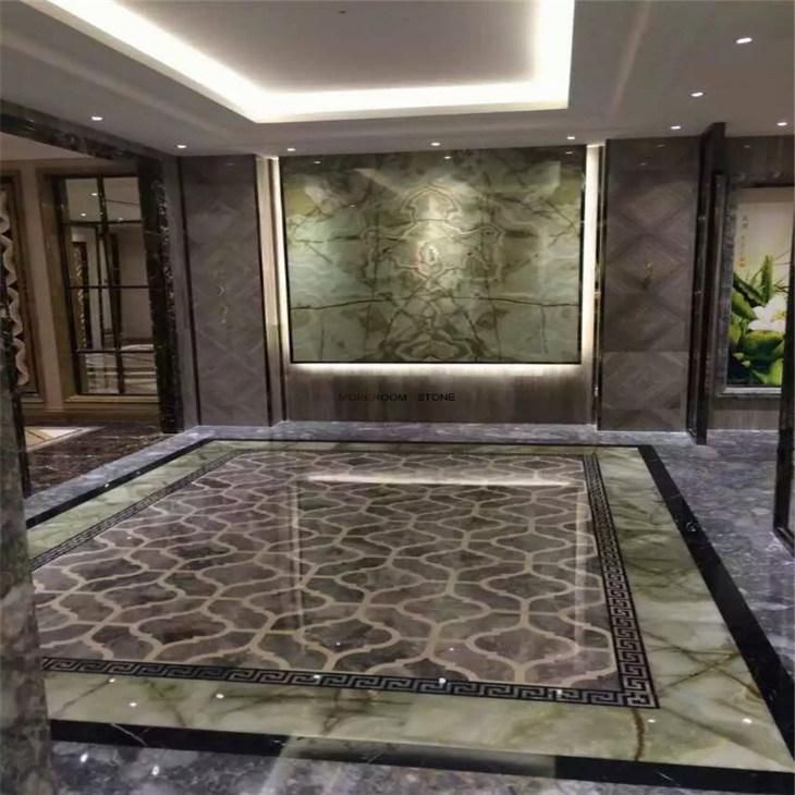 Polished Luxury Water Jet Marble Tile Floor Medallions