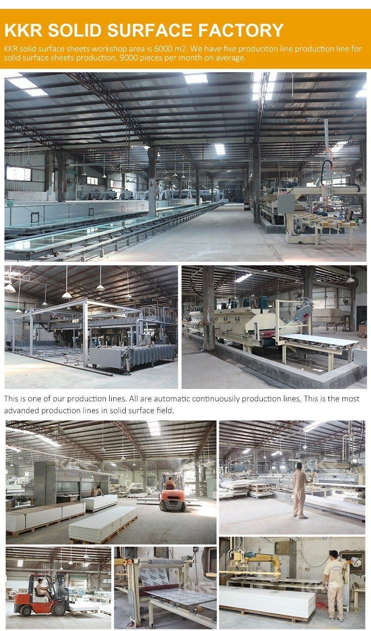 China Factory Artificial Stone Veining Marble 12mm Acrylic Solid Surface