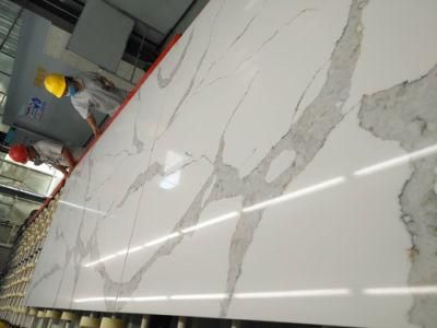 Calacatta Gold Marble Quartz Stone Slab
