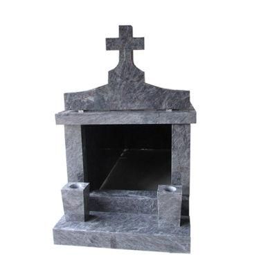 Bahama Blue Granite Mausoleum Memorial Single Crypt