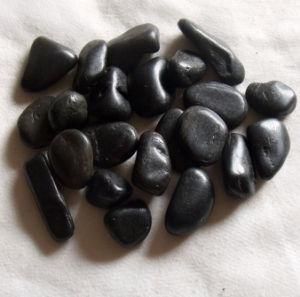 2-3cm Black Polished a Natural Cobble &Pebble Stone (SMC-PB020)