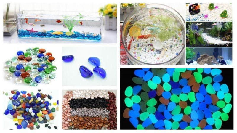 Blue Dyed Colored Gravel Aquarium Painted Sands/Garden Decoration Gravels