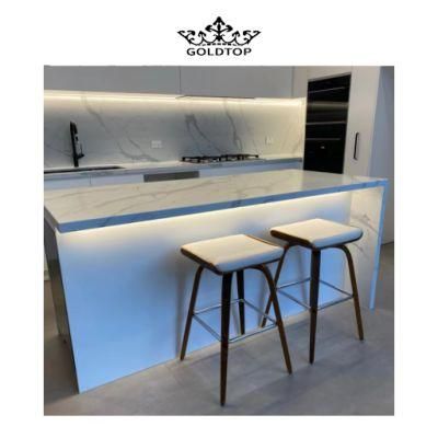 Artificial Stone Cut to Size Calacatta White Stone Slab Quartz Countertop/Cabinet/Vanity/Wall Tiles/Floor