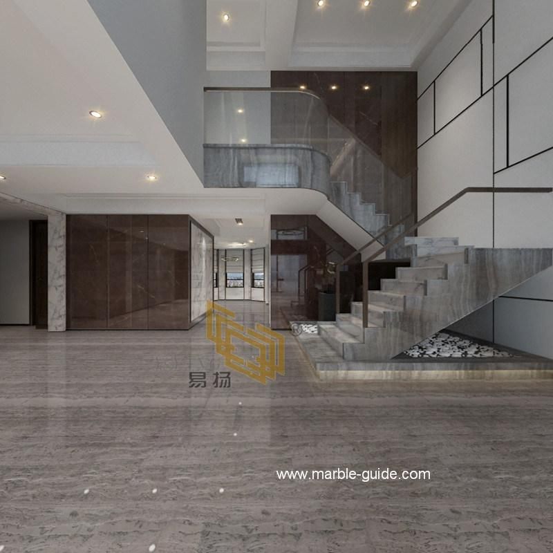 Natural Gray Wood Marble Stone Slab for Floor Tile/Wall Tiles/Kitchen/Bathroom/Building Material
