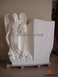 American Style Marble Angel Tombstone/Stone Carving Headstone