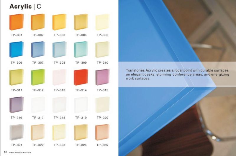 Sandstone Translucent Acrylic Panel 10mm Thickness for Wall Cladding