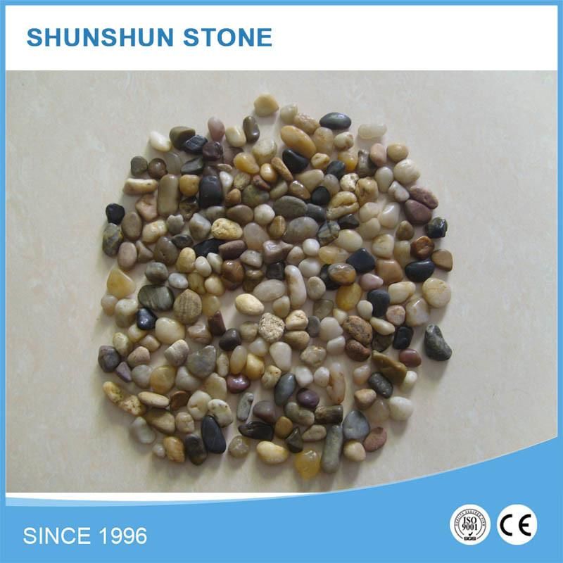 White and Black Natural Polished Pebbles for Landscaping