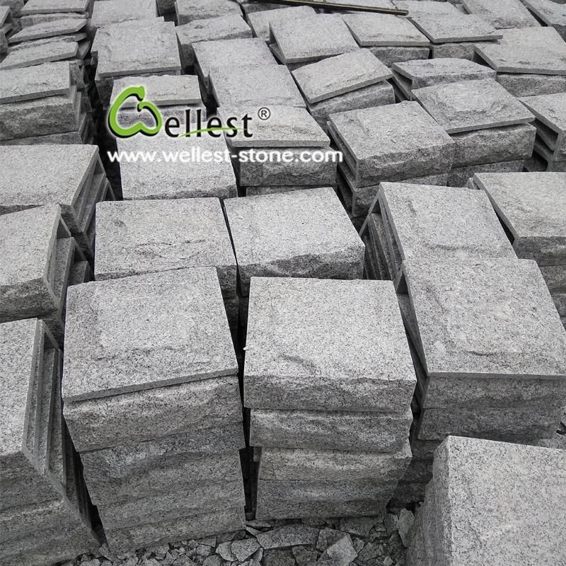 Natural Split Exterior Grey Granite Mushroom Flagstone Wall Cladding