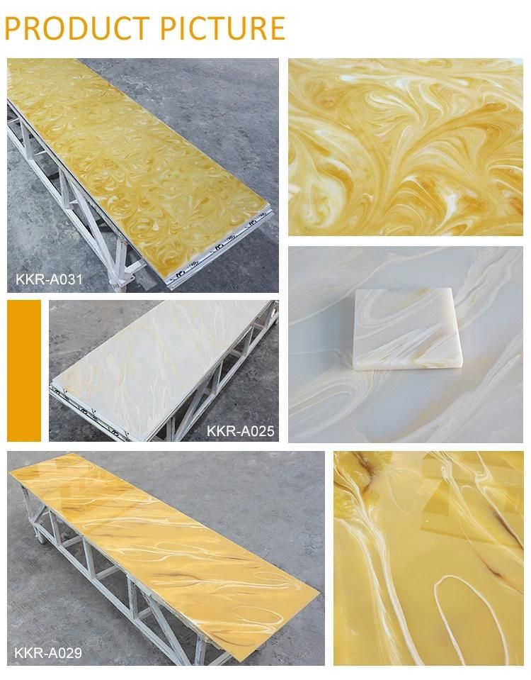 Decoration Acrylic Seamless Joint Translucent Artificial Stone Acrylic Solid Surface Sheet 3.16