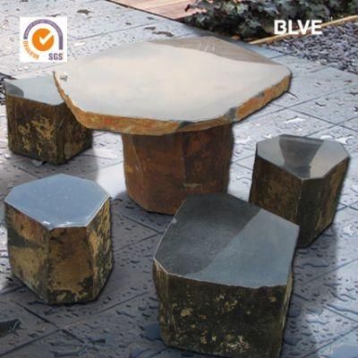 Outdoor Garden Round Hand Carved Marble Table Benches Sales Mbg-05