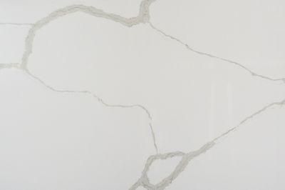 Non Porous White Calacatta Quartz Stone for Bathroom Vanity Tops