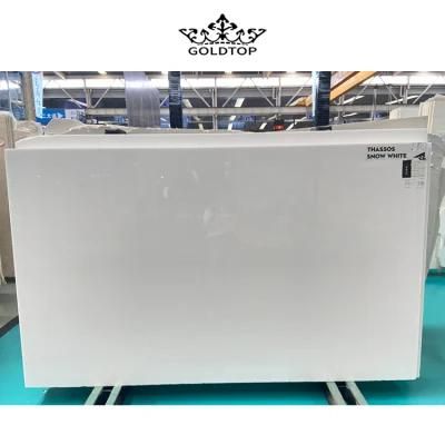 Natural Stone Thassos Snow White Polished Pure White Marble Slab for Interiors/ Indoor/ Floor/Wall Decoration/Background