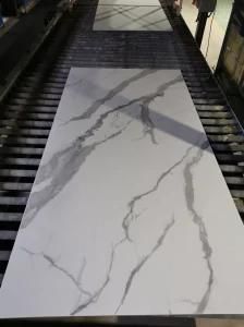 Artificial Sintered Stone Slab Landscape Painting Polished 9mm Thin for Background Wall, Furniture Top