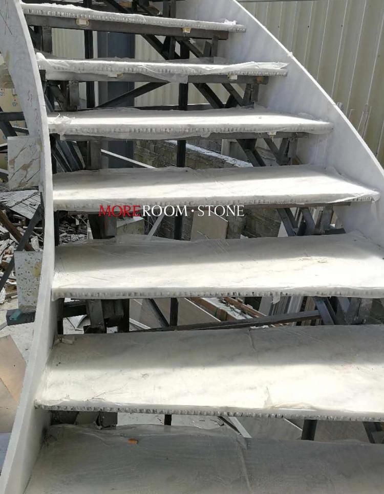 Custom Stairs Tiles Marble Sintered Stone Composite Aluminum Honeycomb Spiral Staircase