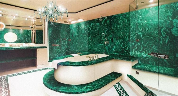 Semi Precious Stone Slab Green Gemstone Malachite Luxury Malachite Stone Slab
