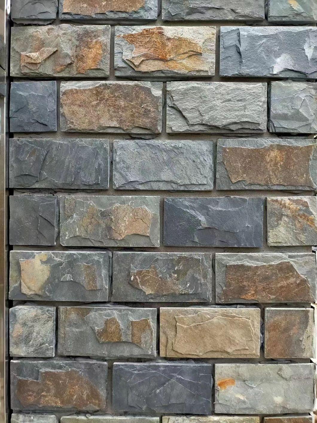 Natural Multicolor Rusty Slate Culture Stone Tiles for Roofing Walling Flooring Pool Table Slate