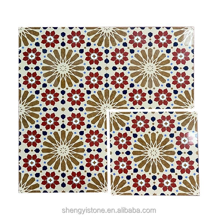 600X600mm Factory Directly Sales Customize Water-Jet Rubik′s Cube Medallion Tiles for Floor and Wall Marble Water-Jet Tiles
