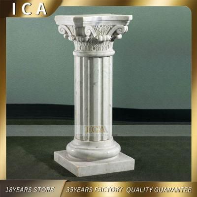 Marble Pillar Column Classical Design White Stone Pillar Decoration