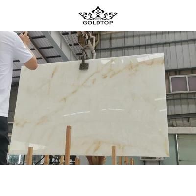 Natural Stone Cut Size Polished White Onyx Marble Floor Tiles/Tabletop /Wall Tiles/Countertop/Slab Tiles