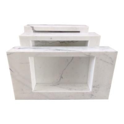 Manufacturer Wholesale Fashion Calacatta White Marble Bathroom Vanity Marble Vanity Top Countertops Vanity Tops
